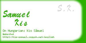 samuel kis business card